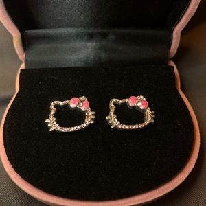 Sanrio Hello Kitty Rhinestone Stud Earrings